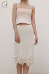 SWAYING/KNIT Pleated Skirt SW22SSB06 White